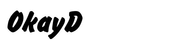 шрифт OkayD, бесплатный шрифт OkayD, предварительный просмотр шрифта OkayD