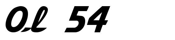 шрифт Ol 54, бесплатный шрифт Ol 54, предварительный просмотр шрифта Ol 54