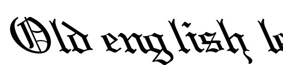 Old english lefty Font
