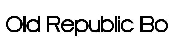 Old Republic Bold font, free Old Republic Bold font, preview Old Republic Bold font