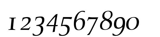 Oldstyle Italic Font, Number Fonts