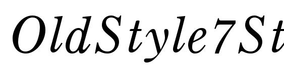 шрифт OldStyle7Std Italic, бесплатный шрифт OldStyle7Std Italic, предварительный просмотр шрифта OldStyle7Std Italic