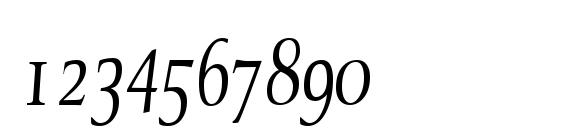 OldstyleCondensed Italic Font, Number Fonts