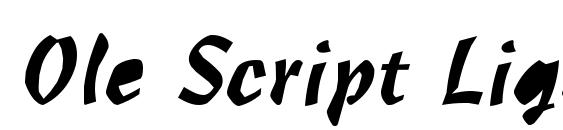 Ole Script Light SSi Light Font