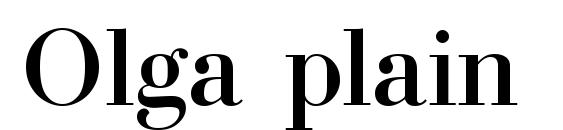 Olga plain Font
