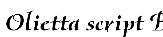 Olietta script BoldItalic font, free Olietta script BoldItalic font, preview Olietta script BoldItalic font