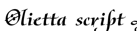 Шрифт Olietta script Lyrica BoldItalic