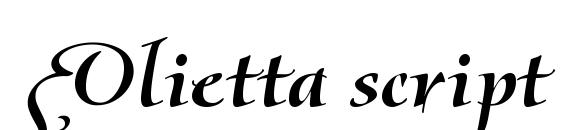 Шрифт Olietta script Poesia BoldItalic