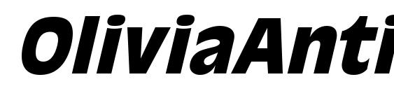 OliviaAntiqueBlack Italic Font