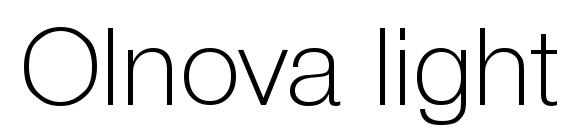 Olnova light font, free Olnova light font, preview Olnova light font