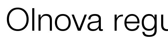Olnova regular Font
