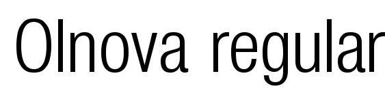 Olnova regularcond Font