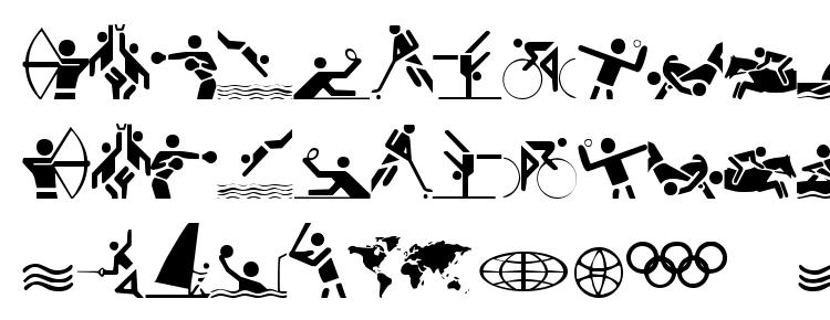 глифы шрифта Olympi, символы шрифта Olympi, символьная карта шрифта Olympi, предварительный просмотр шрифта Olympi, алфавит шрифта Olympi, шрифт Olympi