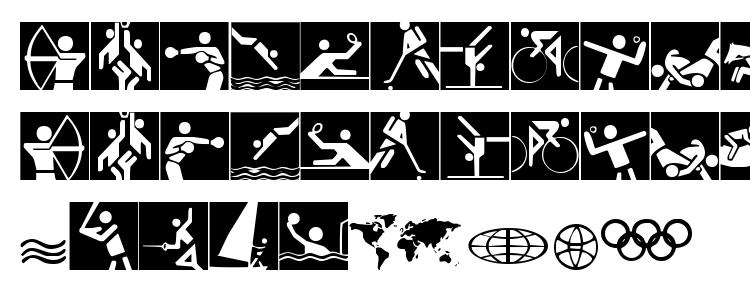 glyphs Olympicons 2 font, сharacters Olympicons 2 font, symbols Olympicons 2 font, character map Olympicons 2 font, preview Olympicons 2 font, abc Olympicons 2 font, Olympicons 2 font