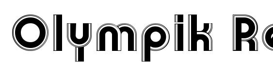 шрифт Olympik Regular, бесплатный шрифт Olympik Regular, предварительный просмотр шрифта Olympik Regular