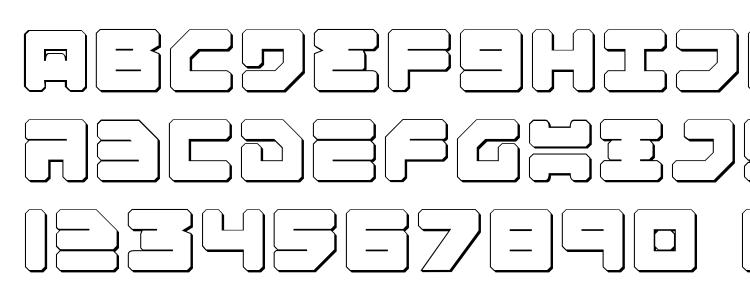 глифы шрифта Omega 3 3D, символы шрифта Omega 3 3D, символьная карта шрифта Omega 3 3D, предварительный просмотр шрифта Omega 3 3D, алфавит шрифта Omega 3 3D, шрифт Omega 3 3D
