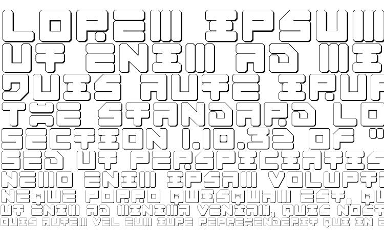specimens Omega 3 3D font, sample Omega 3 3D font, an example of writing Omega 3 3D font, review Omega 3 3D font, preview Omega 3 3D font, Omega 3 3D font