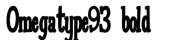 Omegatype93 bold font, free Omegatype93 bold font, preview Omegatype93 bold font