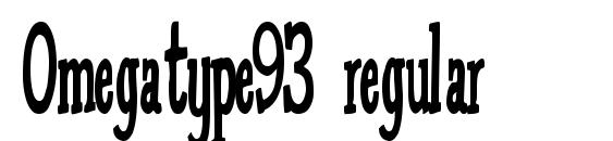 Omegatype93 regular font, free Omegatype93 regular font, preview Omegatype93 regular font