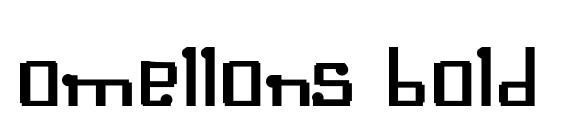 Omellons bold font, free Omellons bold font, preview Omellons bold font