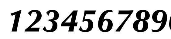 Omichron bold italic Font, Number Fonts