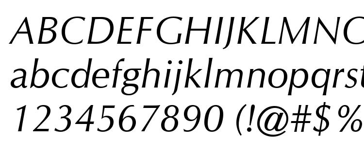 глифы шрифта Omichron italic, символы шрифта Omichron italic, символьная карта шрифта Omichron italic, предварительный просмотр шрифта Omichron italic, алфавит шрифта Omichron italic, шрифт Omichron italic