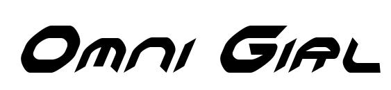 Omni Girl Condensed Italic Font