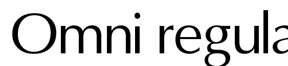 Omni regular font, free Omni regular font, preview Omni regular font