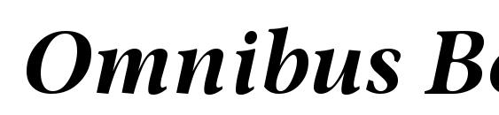 шрифт Omnibus BoldItalic, бесплатный шрифт Omnibus BoldItalic, предварительный просмотр шрифта Omnibus BoldItalic