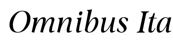 шрифт Omnibus Italic, бесплатный шрифт Omnibus Italic, предварительный просмотр шрифта Omnibus Italic