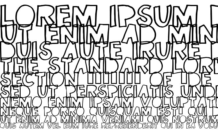 specimens Once in a while font, sample Once in a while font, an example of writing Once in a while font, review Once in a while font, preview Once in a while font, Once in a while font