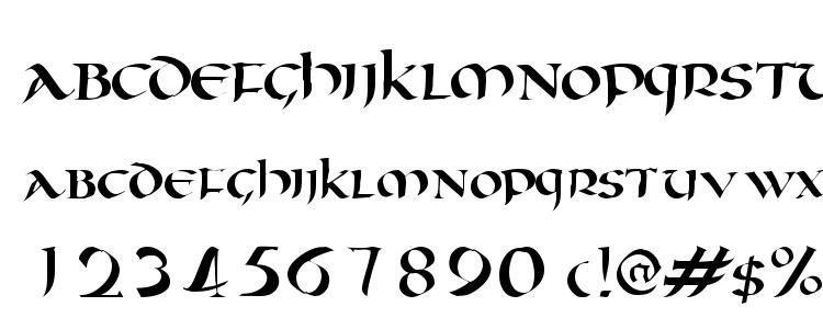 глифы шрифта Oncial, символы шрифта Oncial, символьная карта шрифта Oncial, предварительный просмотр шрифта Oncial, алфавит шрифта Oncial, шрифт Oncial