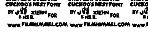 One Flew Over The Cuckoos Nest Font, Number Fonts