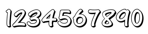 One Stroke Script Shaded Plain Font, Number Fonts