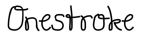 шрифт Onestroke, бесплатный шрифт Onestroke, предварительный просмотр шрифта Onestroke