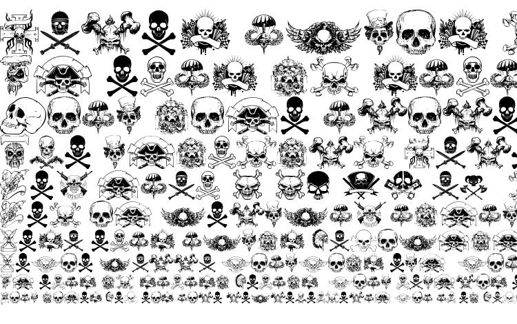 specimens only skulls font, sample only skulls font, an example of writing only skulls font, review only skulls font, preview only skulls font, only skulls font