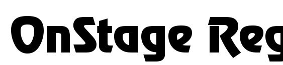 OnStage Regular font, free OnStage Regular font, preview OnStage Regular font