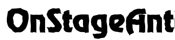OnStageAntique Xbold Regular font, free OnStageAntique Xbold Regular font, preview OnStageAntique Xbold Regular font