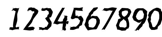 OnStageRandom Italic Font, Number Fonts