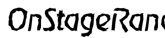 OnStageRandom Italic font, free OnStageRandom Italic font, preview OnStageRandom Italic font