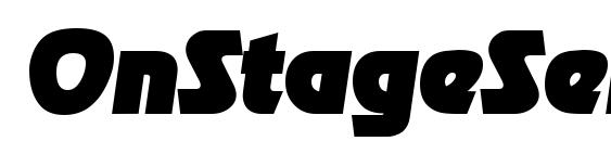 OnStageSerial Black Italic Font