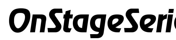 OnStageSerial BoldItalic font, free OnStageSerial BoldItalic font, preview OnStageSerial BoldItalic font