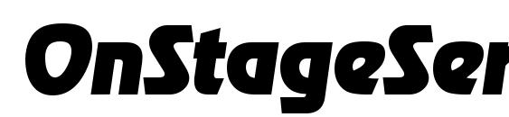 шрифт OnStageSerial Heavy Italic, бесплатный шрифт OnStageSerial Heavy Italic, предварительный просмотр шрифта OnStageSerial Heavy Italic