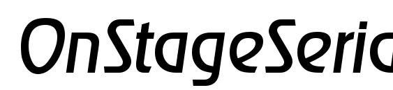 Шрифт OnStageSerial Italic
