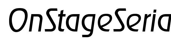 OnStageSerial Light Italic Font