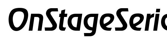 OnStageSerial Medium Italic Font