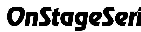 OnStageSerial Xbold Italic Font