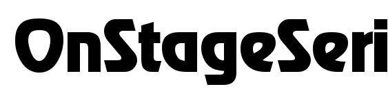 OnStageSerial Xbold Regular Font