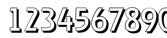 OnStageShadow Regular Font, Number Fonts