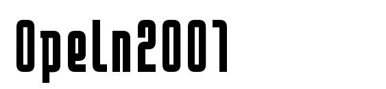 Шрифт Opeln2001